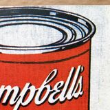Original vintage pop art poster reissue of Andy Warhol's "Campbells Soup Tomato" 1962