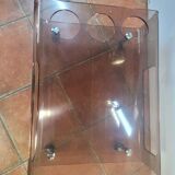 Smoked plexiglass coffee table from the 70s