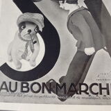 Affiche publiciatire "au bon marché " 1929 par wilquin