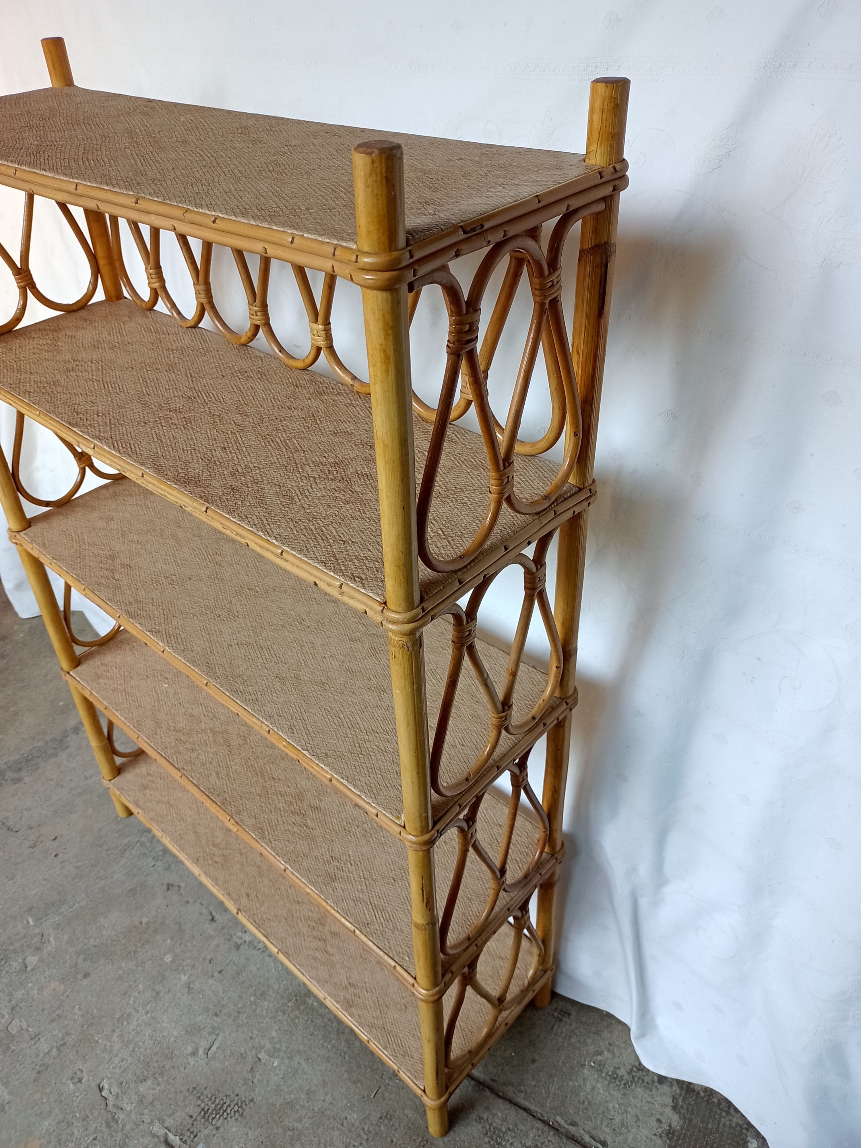 Vintage rattan shelf