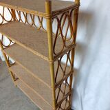 Vintage rattan shelf