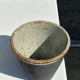Lot de 3 tasses en céramique indonésienne (noir, mat brun & glacé moucheté)