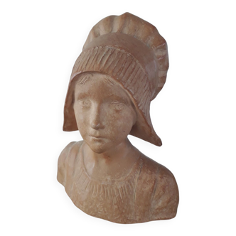 Young Breton statue of F Rozet