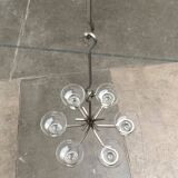 Mid-century metal and glass candle holder suspension from Denmark, 1960s.