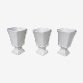 3 old white porcelain cups from Limoges