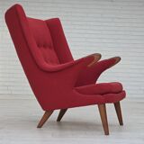 1970s, Danish design by Bent Møller Jepsen, "Teddy" chair, furniture wool.
