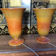 Pair of ceramic art deco lamps