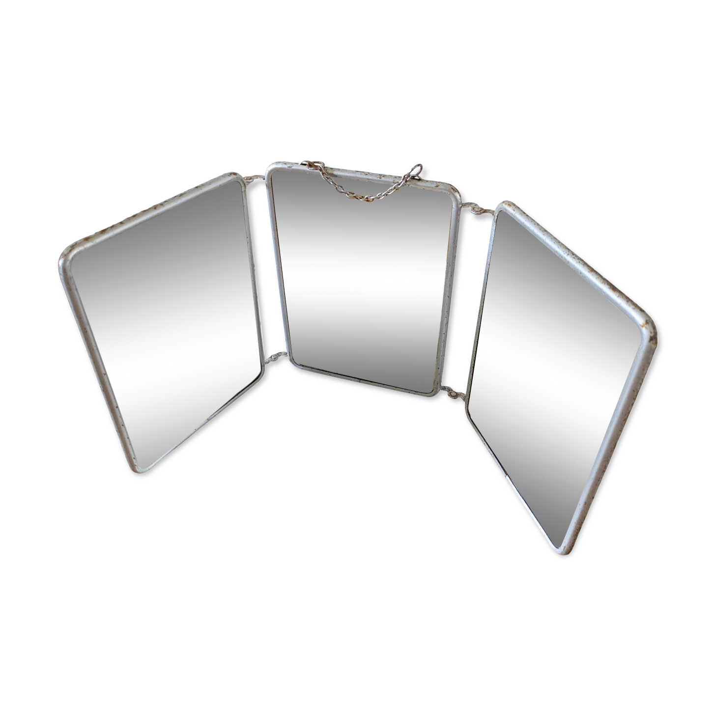 1960s barber shop triptych mirror