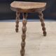 Half-round tripod stool feet balls