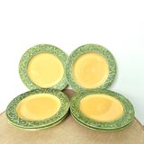 Barbotine frieze dessert plates