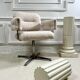 Vintage armchair in faux sheep's fur
