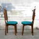 Lot de 6 chaises vintage turquoise