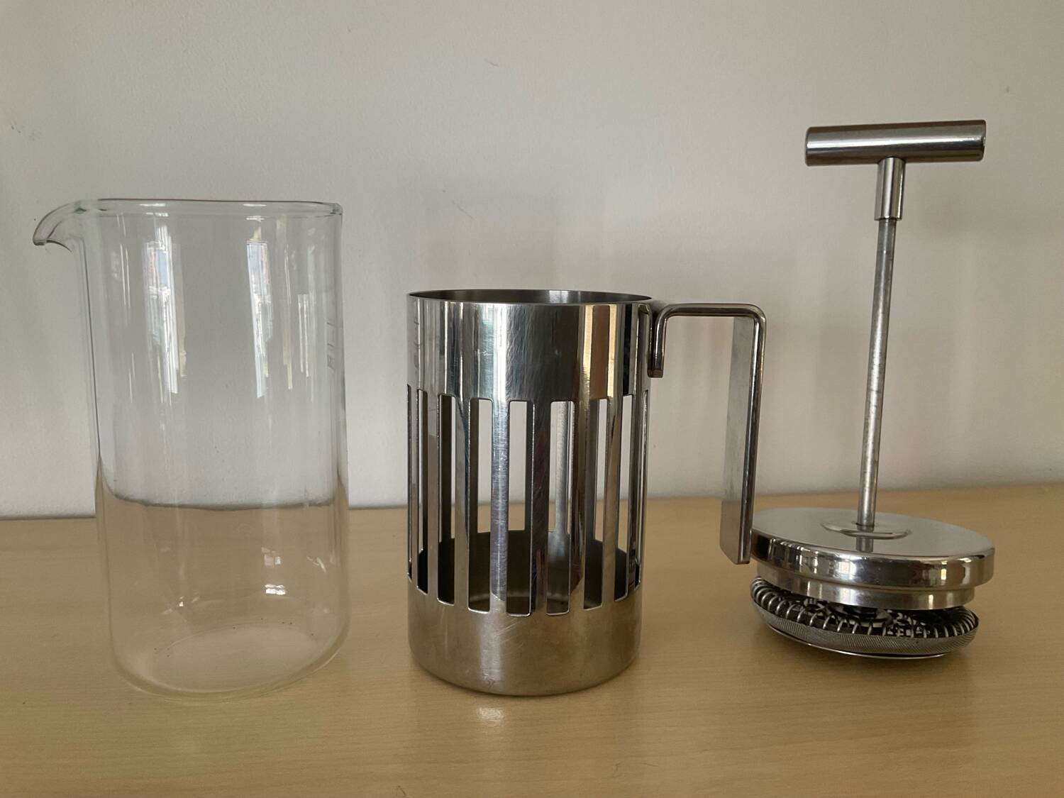 Aldo Rossi French press coffee maker for Alessi Italy