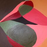 Abstract acrylic painting Kiss 100x81 by Bodasca