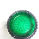 Green glass ashtray