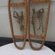 Old snowshoes made of wood and hoses