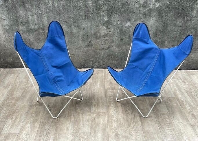 Pair of AA butterfly armchairs, 1970s