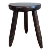 Tabouret tripode en bois