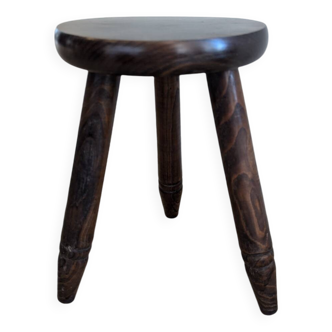 Tabouret tripode en bois