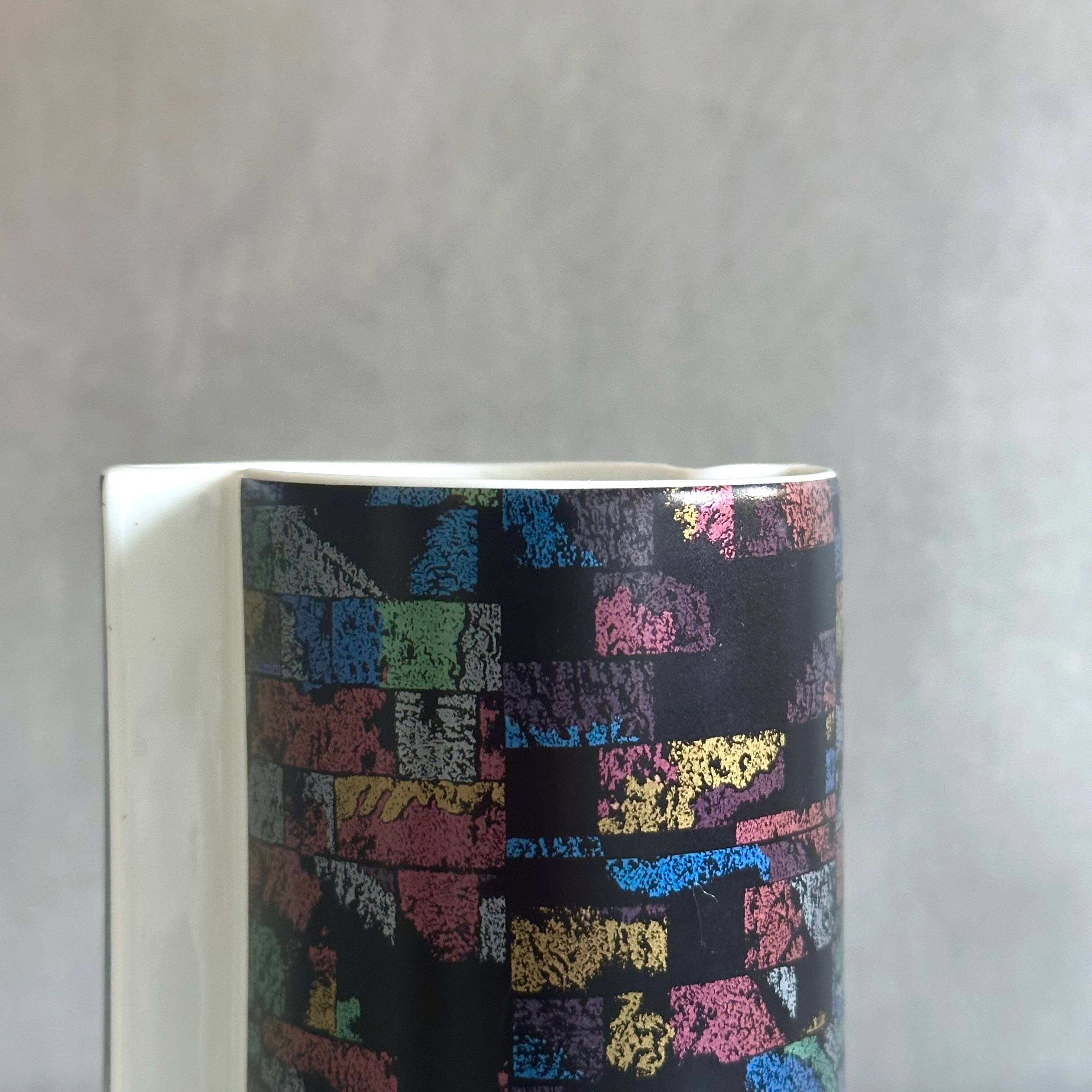 Vintage vase Gerold Tettau Bavaria porcelain, postmodern