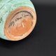 Turquoise green glazed stoneware pitcher – signed, France, 1970