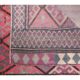 1970s vintage Turkish hand-knotted wool cotton pink runner rug 87x395