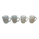 4 mugs en verre transparent