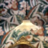 White opaline portable lamp