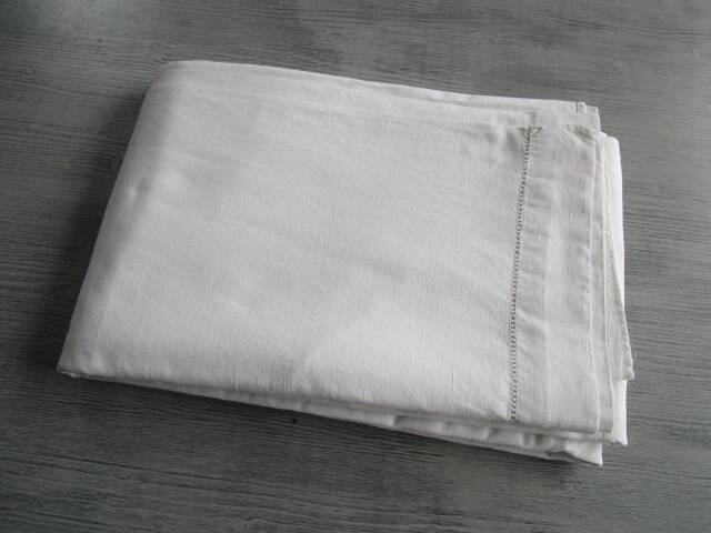 Old sheet 330x220cm - embroidered/monogrammed back