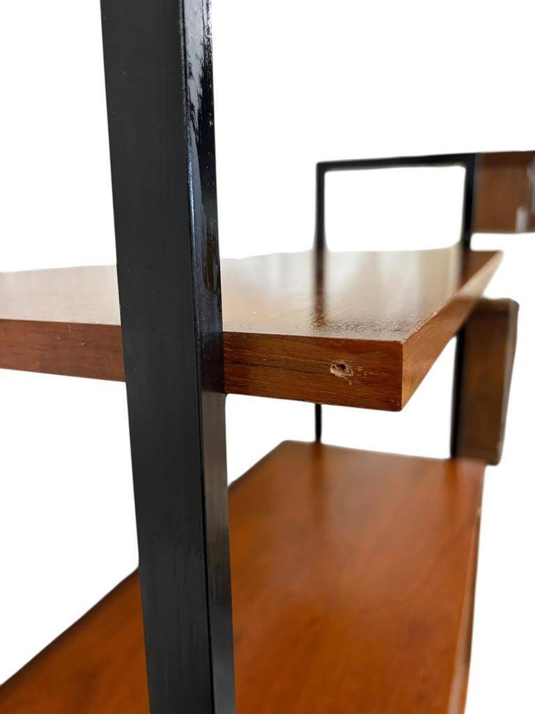 Vintage wooden wall-mounted furniture on legs / MDK secretary