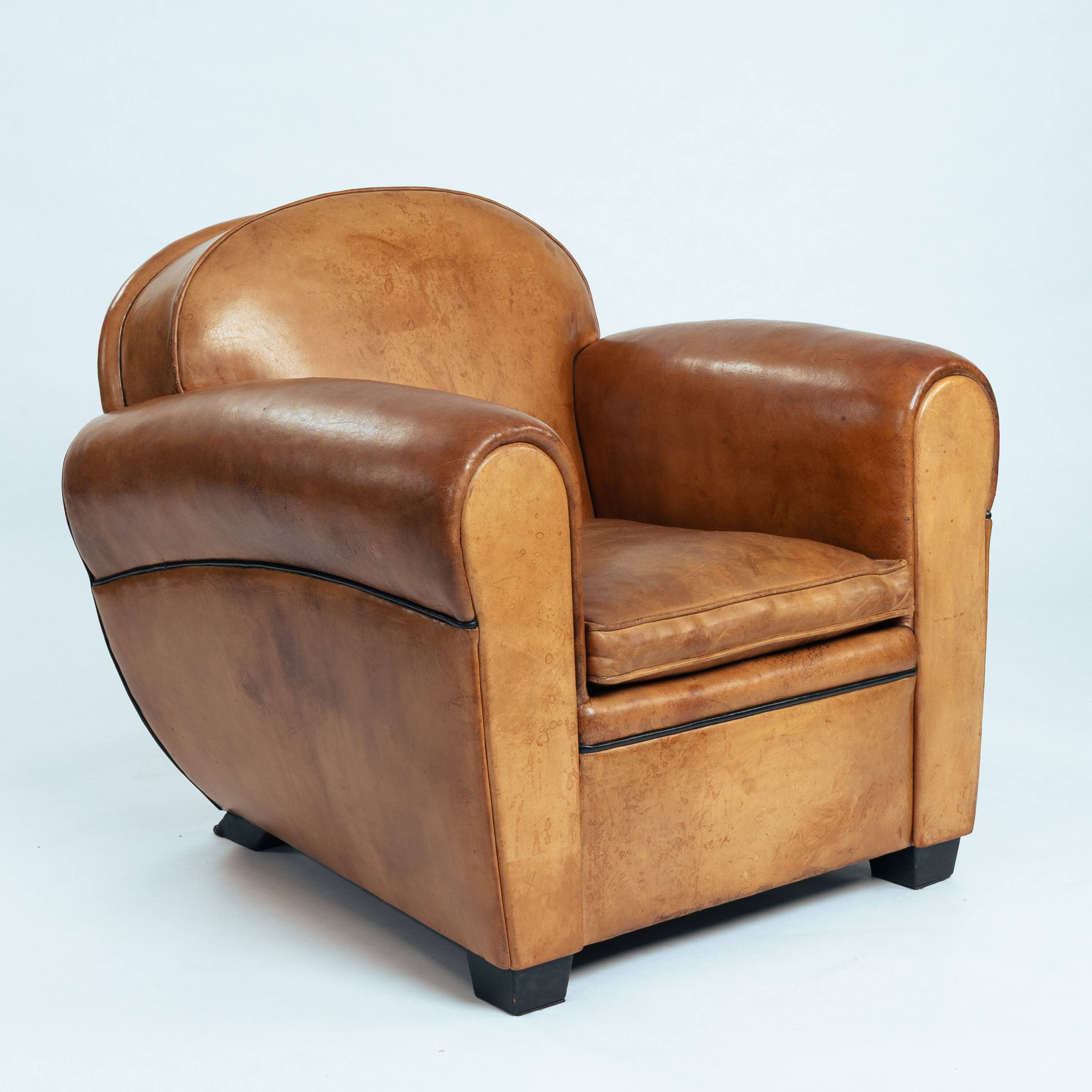 Set of 2 Bart Van Bekhoven Art Deco Club Chairs, Australian Sheepskin