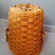 Hanging pot made of rattan and rope 1960