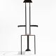 Sculptural steel chair, 1980s