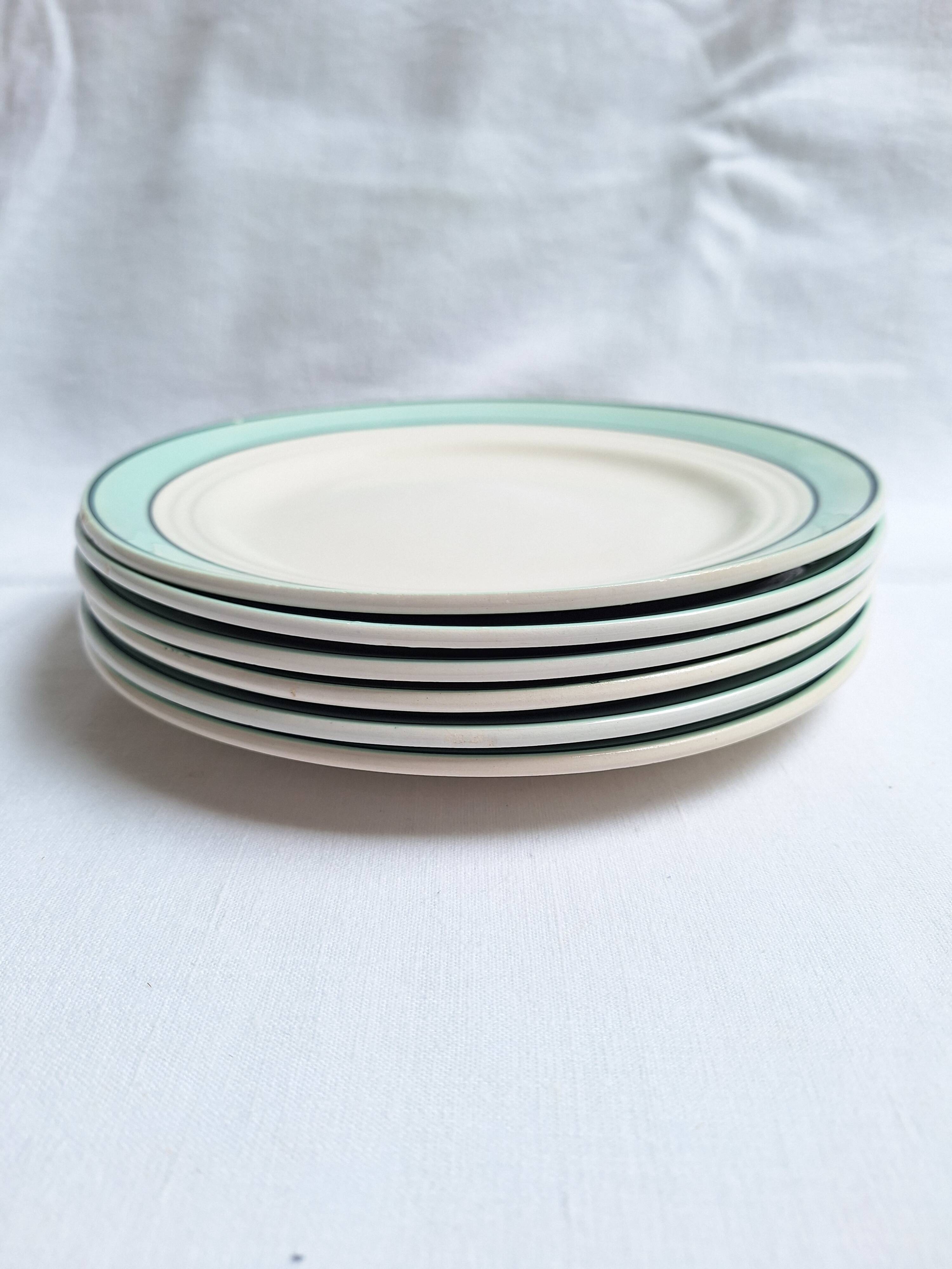 Céranord flat plates - Amanda model in green