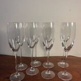 Coupe flûte verre à pied champagne cristal