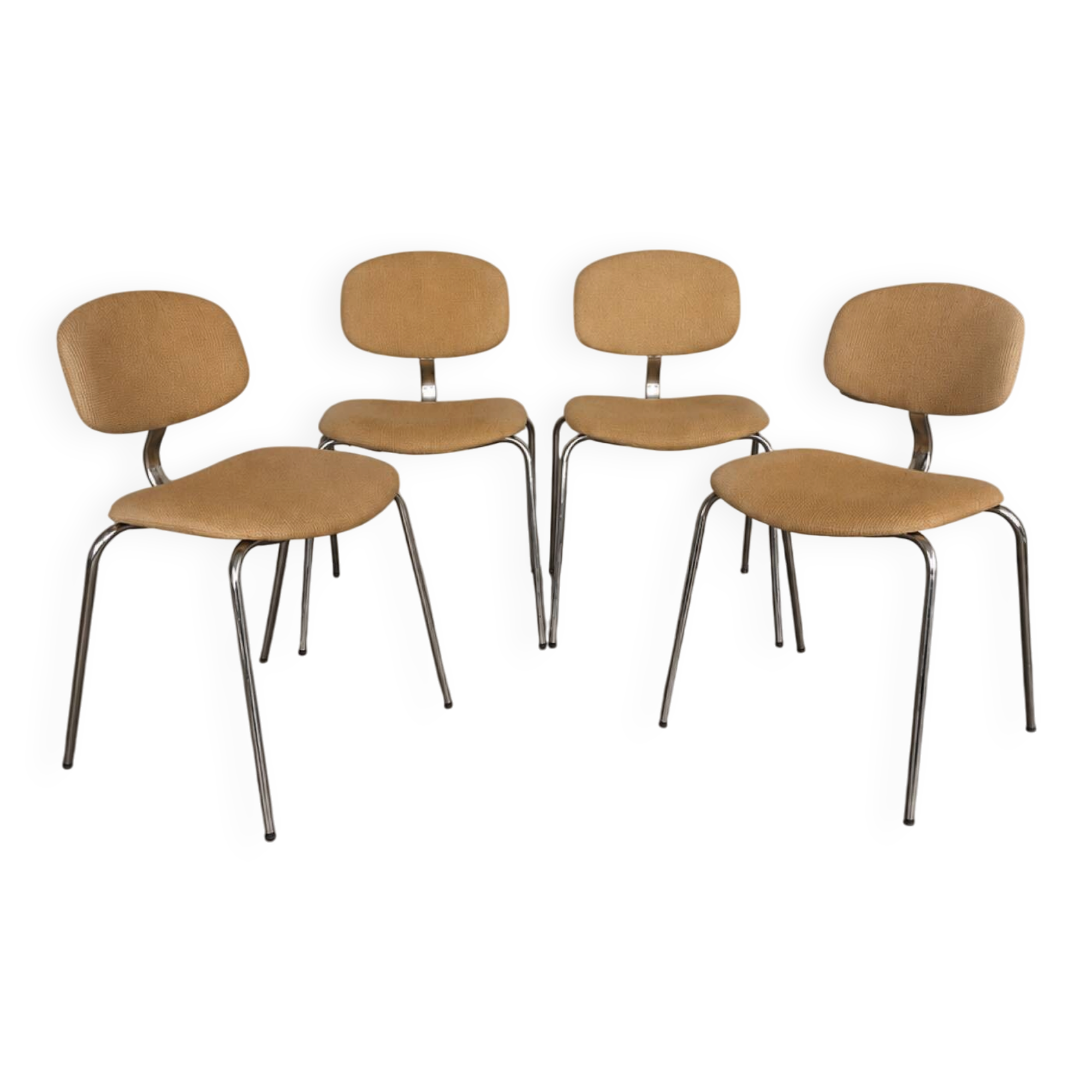Set of 4 Steelcase Strafor 420-440 chairs by Pierre Paulin from the 1970s.