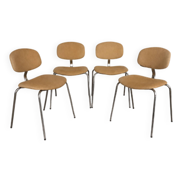 Suite de 4 chaises Steelcase Strafor 420-440 Pierre Paulin années 70