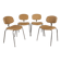 Set of 4 Steelcase Strafor 420-440 chairs by Pierre Paulin from the 1970s.