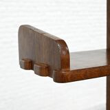 Brutalist Oak Asymmetrical Shelving Unit or Bookcase, 1970s