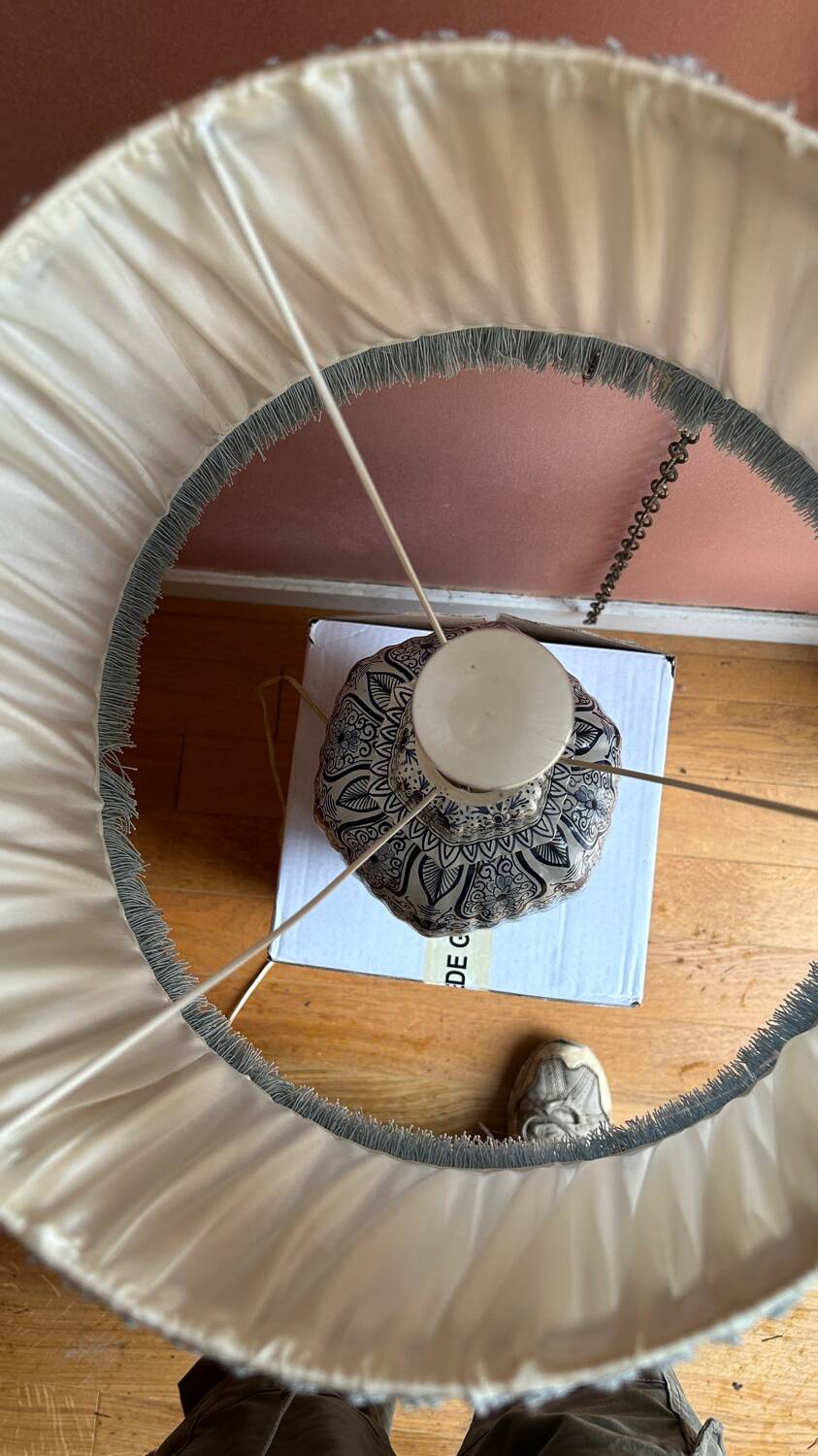 Antique porcelain lamp