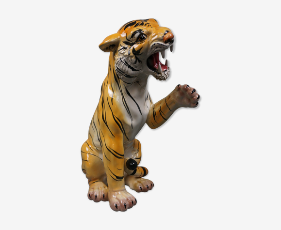 Tigre en céramique vintage