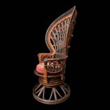 Fauteuil Emmanuelle rotin Peacock 1960