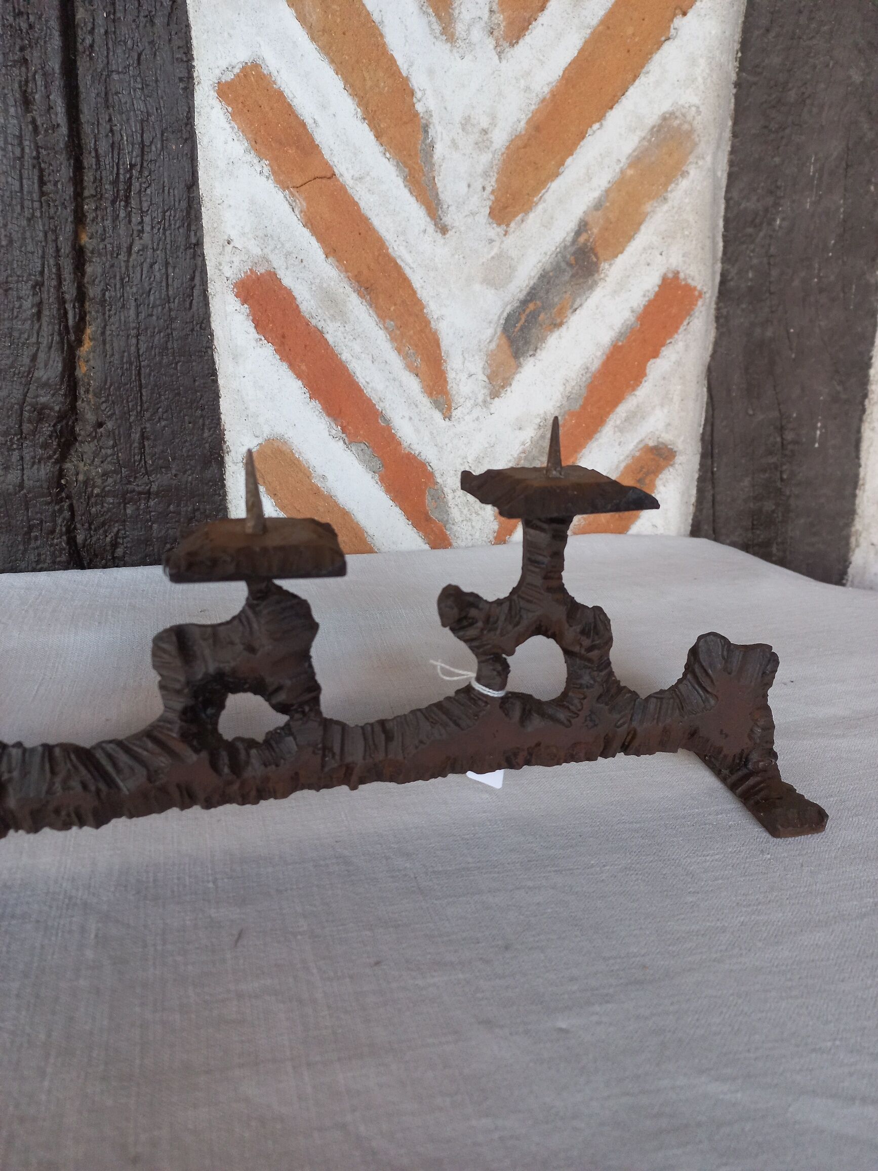 Wrought iron metal candle holder 4 candles