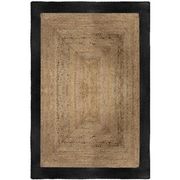 Tapis jute et coton beige et noir 120x170 cm