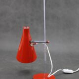 1960s Josef Hurka Red Desk Lamp for Lidokov , Czechoslovakia