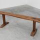 Rustic oak bench, France, Mid 19th century