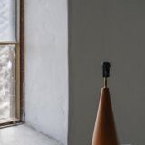 Modern Danish, a conical table lamp in teak, 1980s.