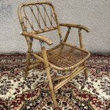 Rattan and Bamboo Folding Armchairs Valencia Spain 60'S