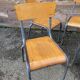 4 chaises d'école Vintage