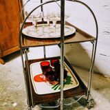 Vintage folding dessert on wheels